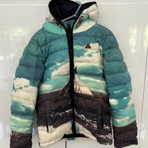Fall jacket  Scotch & Soda  Shrunk  Hooded puffer artwork | Kids size 8